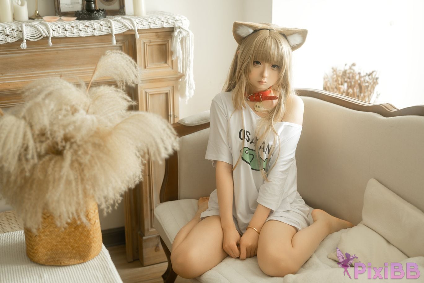 Cosplayer Young Water Bell Dress Soybean powder PixiBB.COM 002