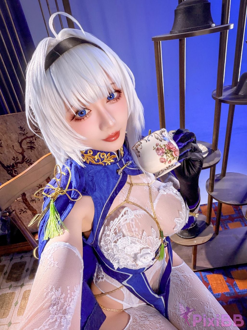 Cosplayer The Slowly Moving Star Hoshilily Azur Lane Dawn Pearl Shinano Mainz Great Phoenix PixiBB.COM 056