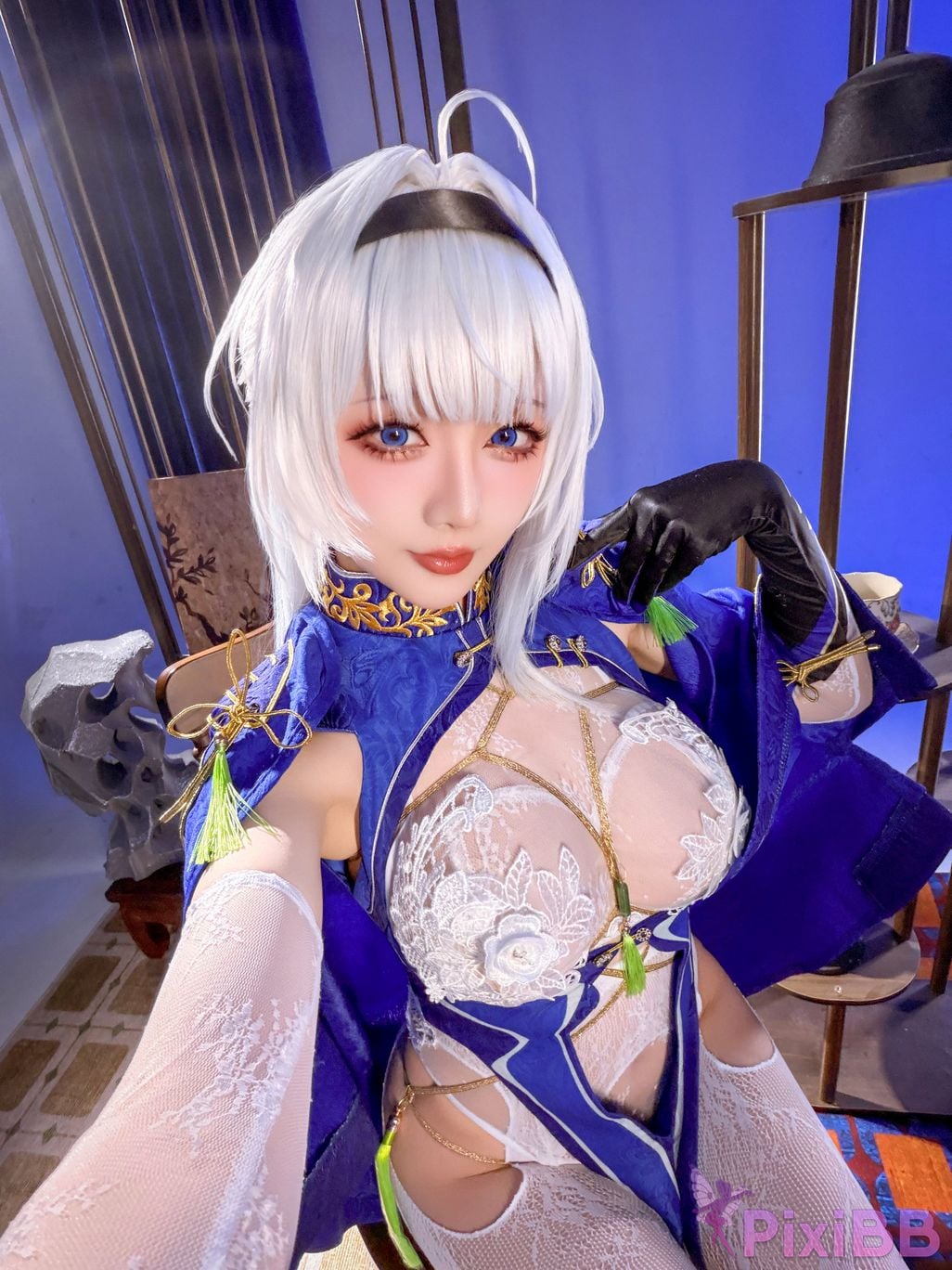 Cosplayer The Slowly Moving Star Hoshilily Azur Lane Dawn Pearl Shinano Mainz Great Phoenix PixiBB.COM 058