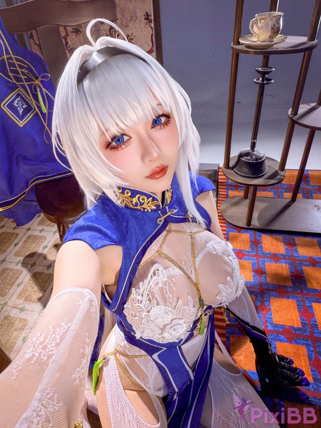 Cosplayer The Slowly Moving Star Hoshilily Azur Lane Dawn Pearl Shinano Mainz Great Phoenix PixiBB.COM 062