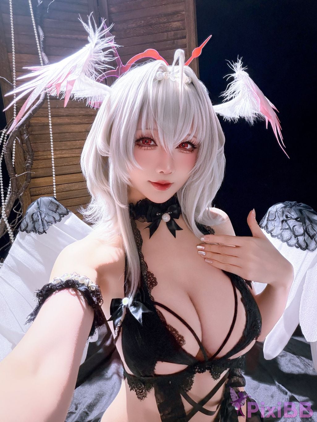 Cosplayer The Slowly Moving Star Hoshilily Azur Lane Dawn Pearl Shinano Mainz Great Phoenix PixiBB.COM 064