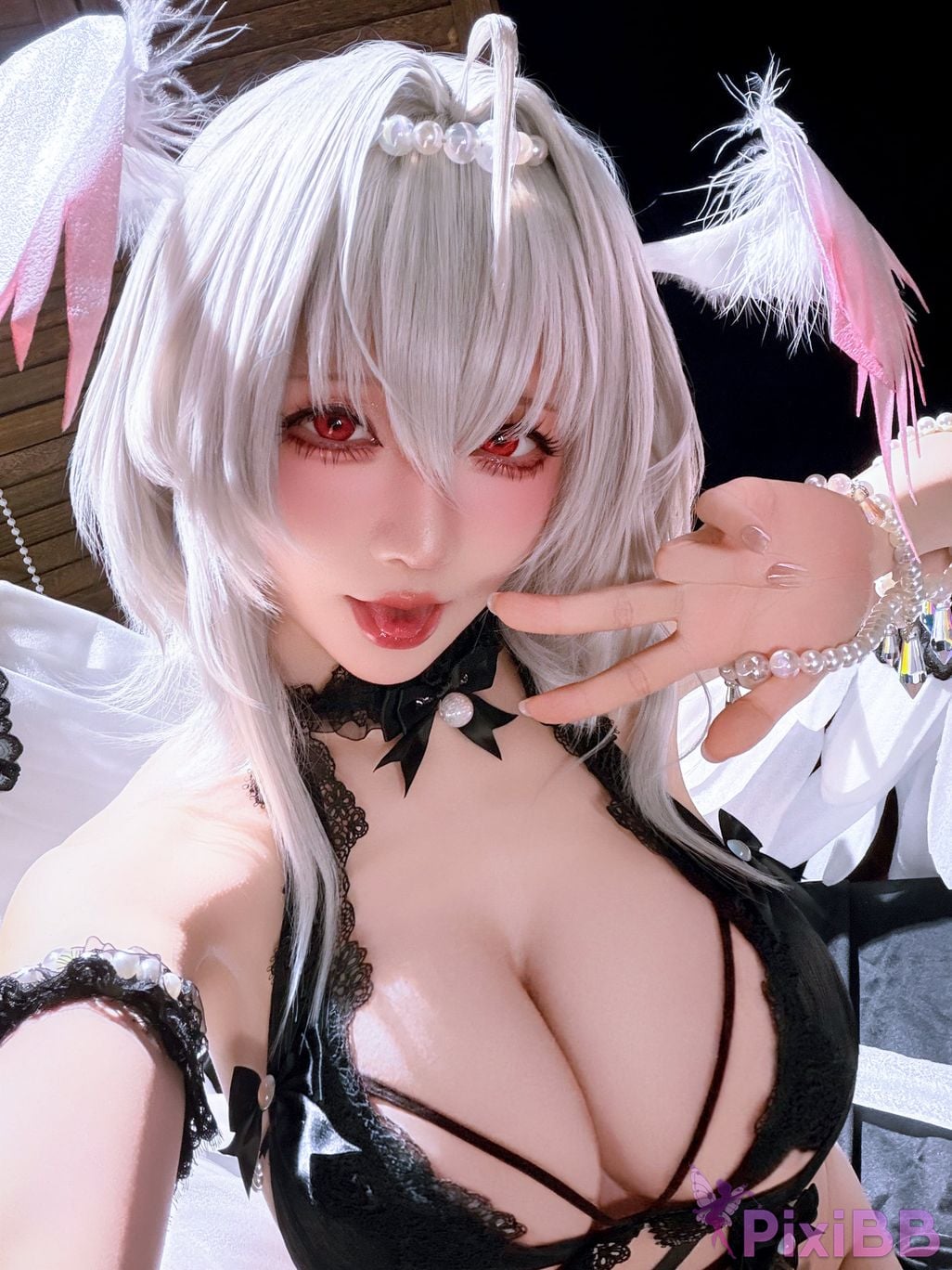 Cosplayer The Slowly Moving Star Hoshilily Azur Lane Dawn Pearl Shinano Mainz Great Phoenix PixiBB.COM 065