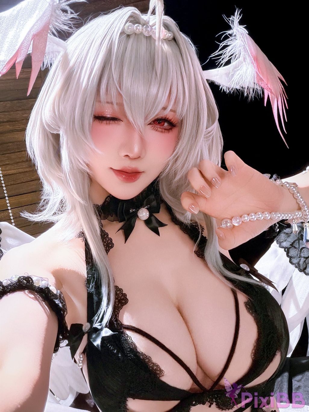 Cosplayer The Slowly Moving Star Hoshilily Azur Lane Dawn Pearl Shinano Mainz Great Phoenix PixiBB.COM 066