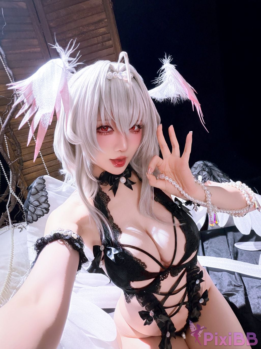 Cosplayer The Slowly Moving Star Hoshilily Azur Lane Dawn Pearl Shinano Mainz Great Phoenix PixiBB.COM 071