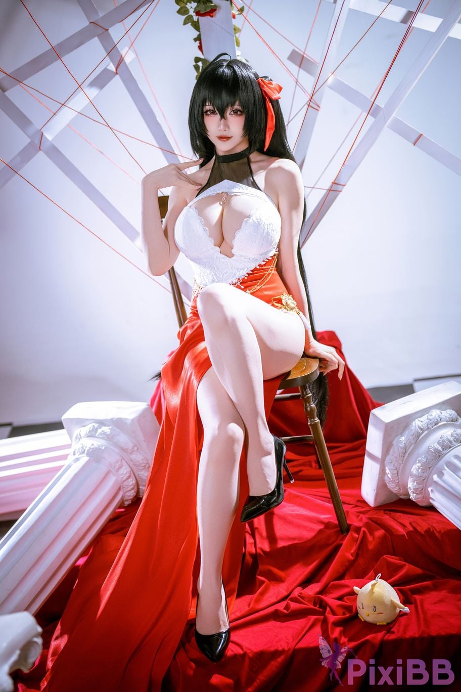 Cosplayer The Slowly Moving Star Hoshilily Azur Lane Dawn Pearl Shinano Mainz Great Phoenix PixiBB.COM 082