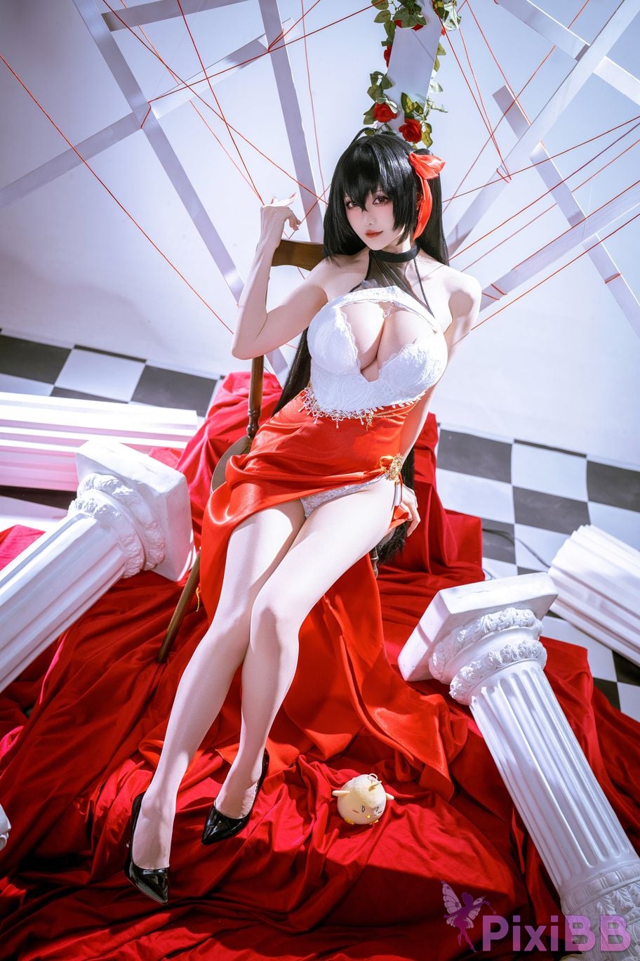 Cosplayer The Slowly Moving Star Hoshilily Azur Lane Dawn Pearl Shinano Mainz Great Phoenix PixiBB.COM 085