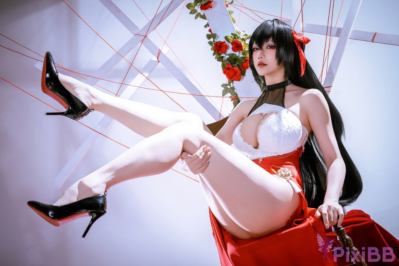 Cosplayer The Slowly Moving Star Hoshilily Azur Lane Dawn Pearl Shinano Mainz Great Phoenix PixiBB.COM 088