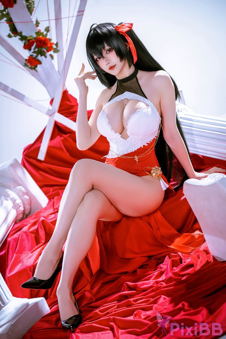 Cosplayer The Slowly Moving Star Hoshilily Azur Lane Dawn Pearl Shinano Mainz Great Phoenix PixiBB.COM 099