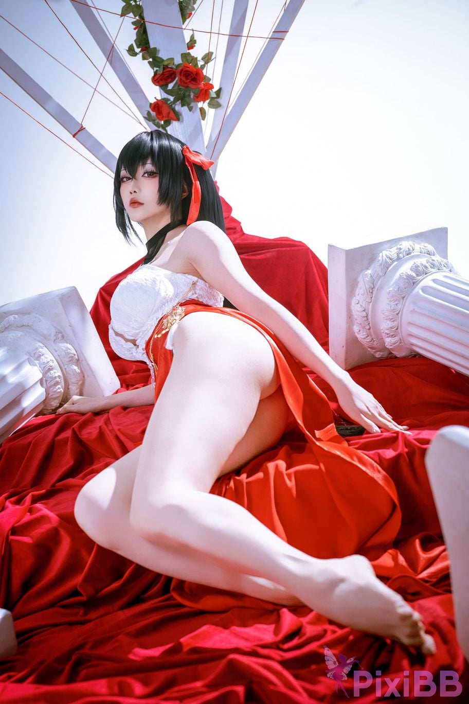 Cosplayer The Slowly Moving Star Hoshilily Azur Lane Dawn Pearl Shinano Mainz Great Phoenix PixiBB.COM 102