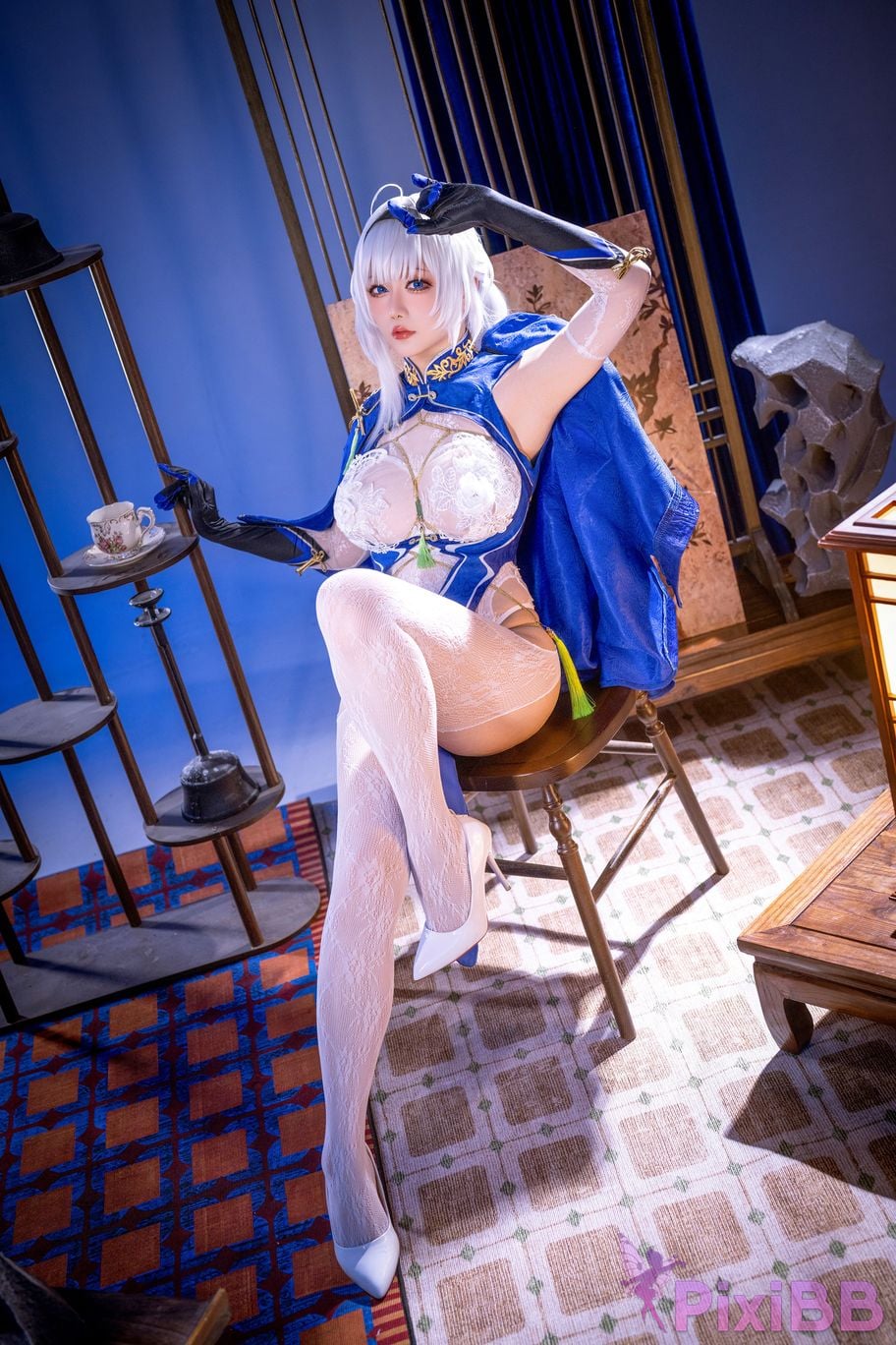 Cosplayer The Slowly Moving Star Hoshilily Azur Lane Dawn Pearl Shinano Mainz Great Phoenix PixiBB.COM 137