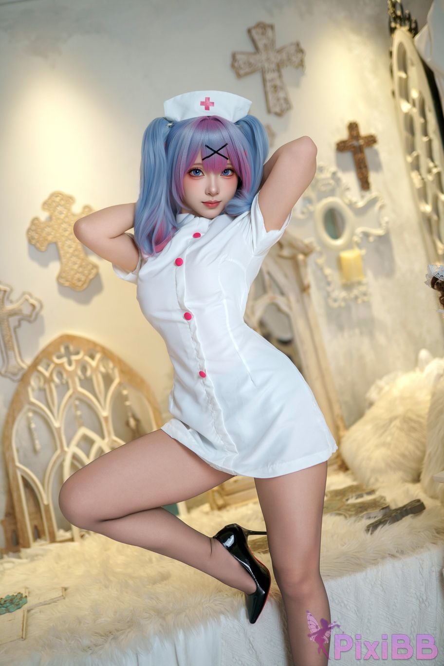 Cosplayer Bangni Bonnie Rabbit Hole Nurse PixiBB.COM 026
