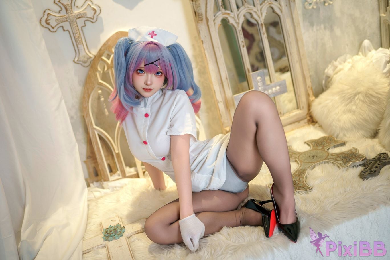 Cosplayer Bangni Bonnie Rabbit Hole Nurse PixiBB.COM 033