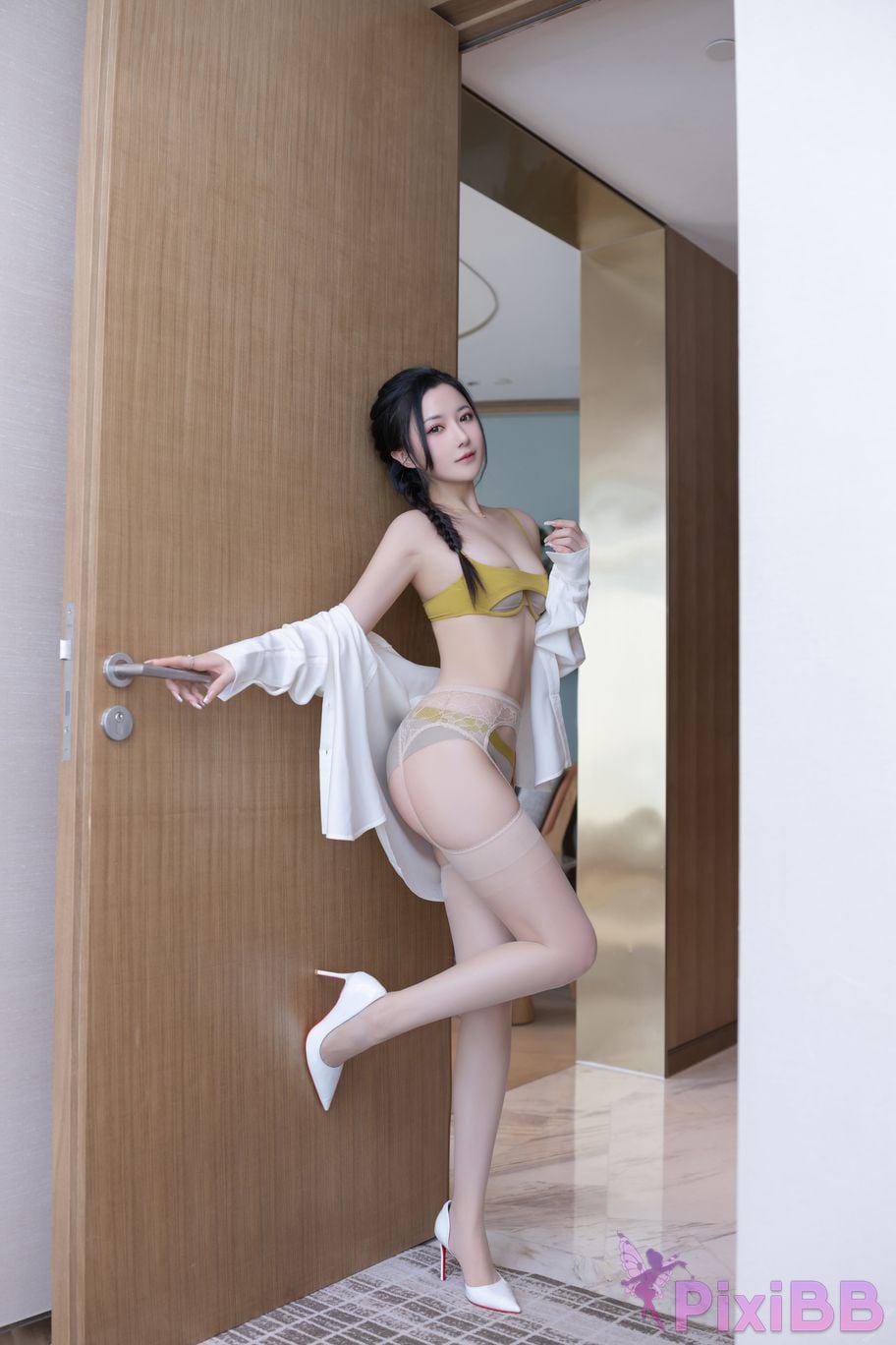In app purchase without watermark Caviar Fish Xiuren website model Pure desire yellow stockings PixiBB.COM 009
