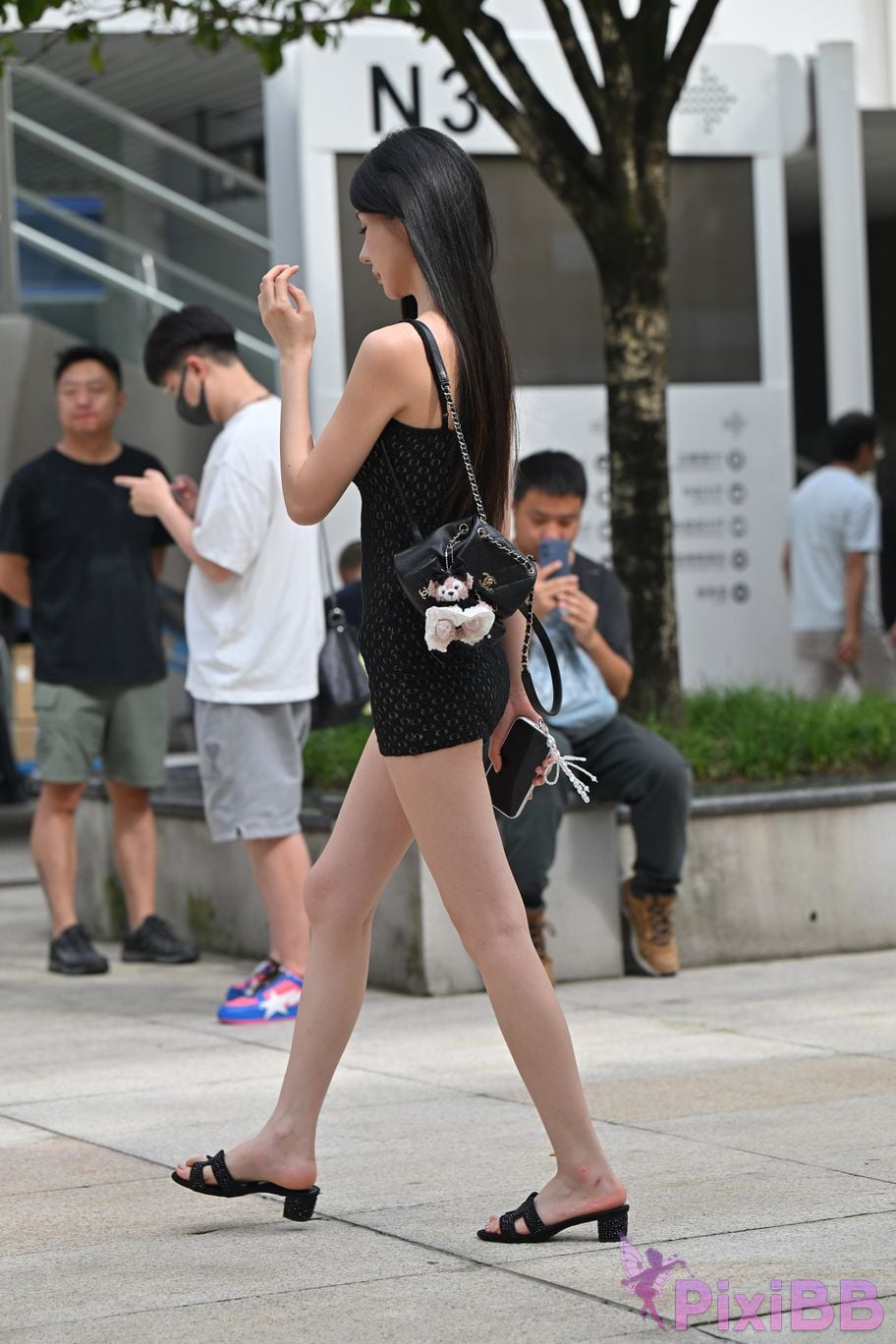 Featured Street Photography Works No.5948 Low cut super short bodycon dress Master Cat PixiBB.COM 131