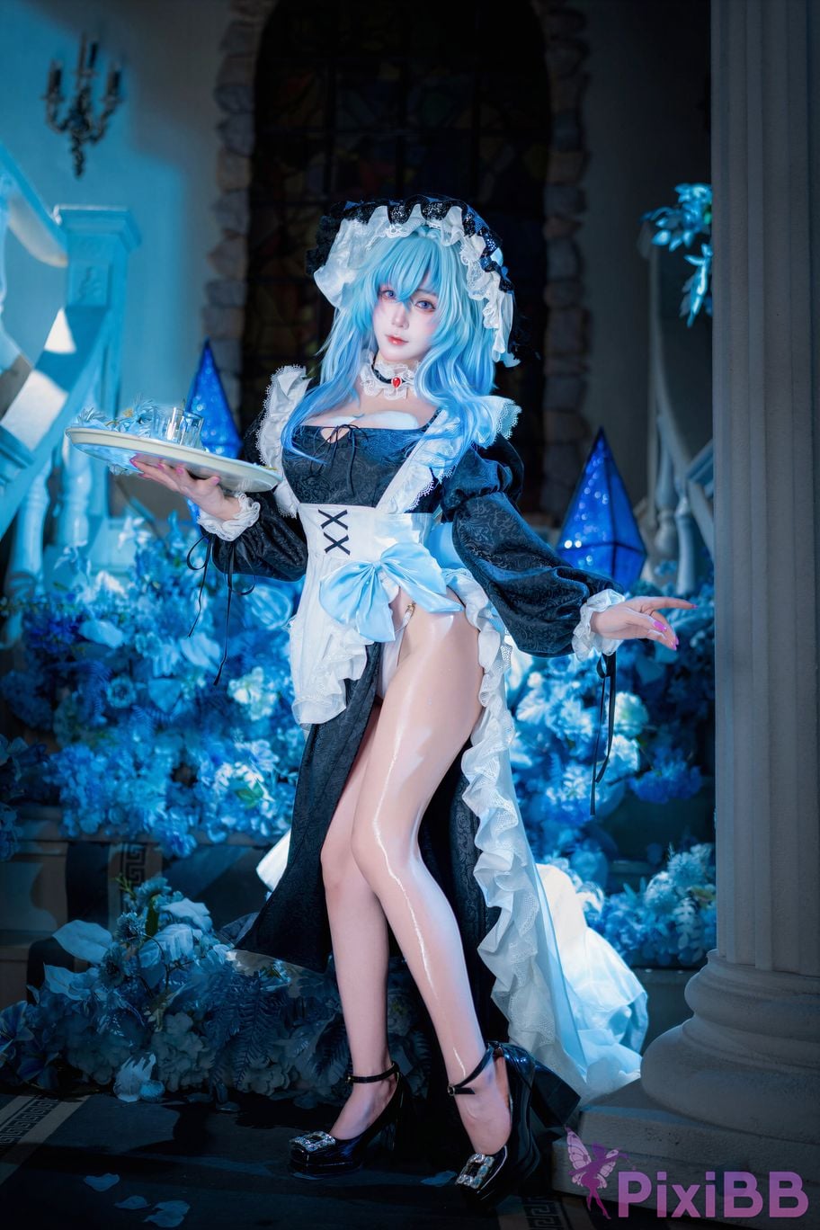 Cosplayer Last night 787 Ming Chao Shorekeeper Maid PixiBB.COM 001