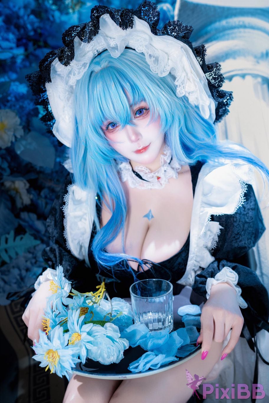 Cosplayer Last night 787 Ming Chao Shorekeeper Maid PixiBB.COM 002
