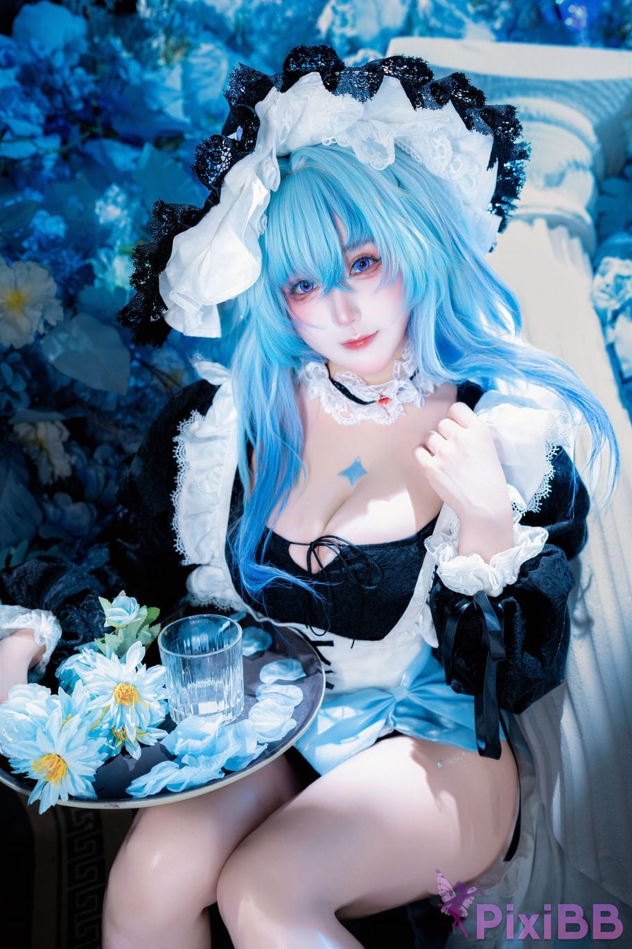 Cosplayer Last night 787 Ming Chao Shorekeeper Maid PixiBB.COM 003