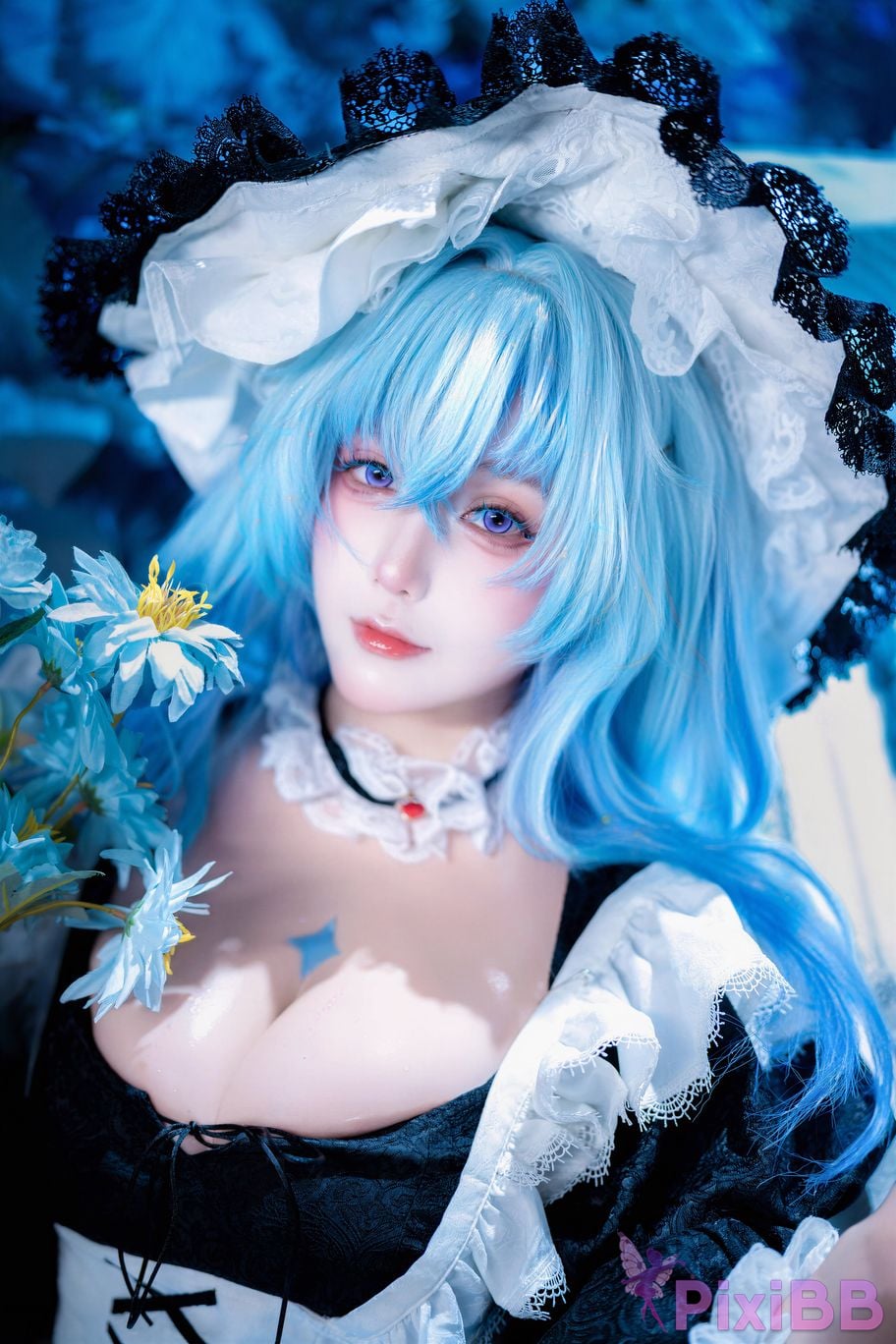 Cosplayer Last night 787 Ming Chao Shorekeeper Maid PixiBB.COM 004