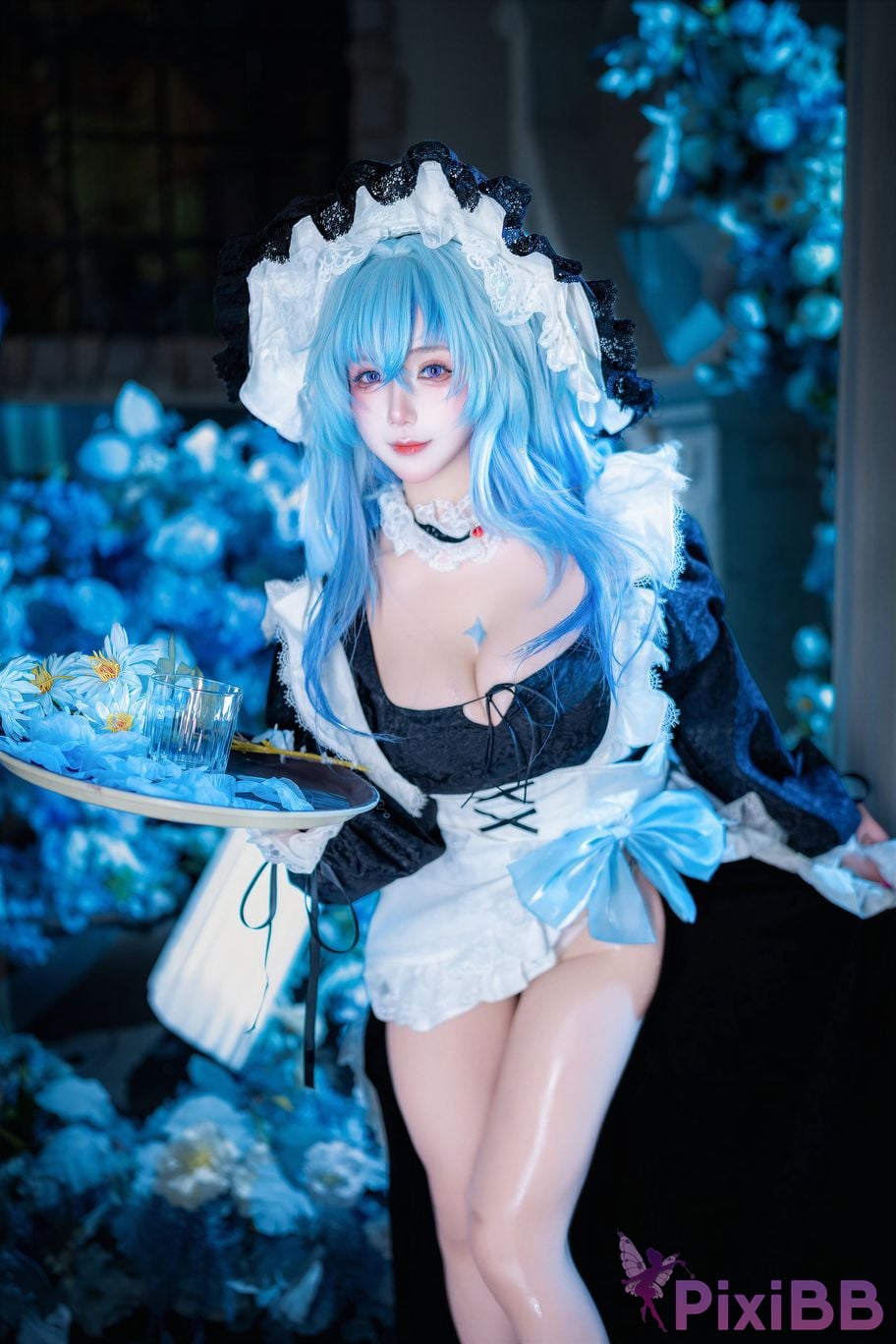 Cosplayer Last night 787 Ming Chao Shorekeeper Maid PixiBB.COM 012