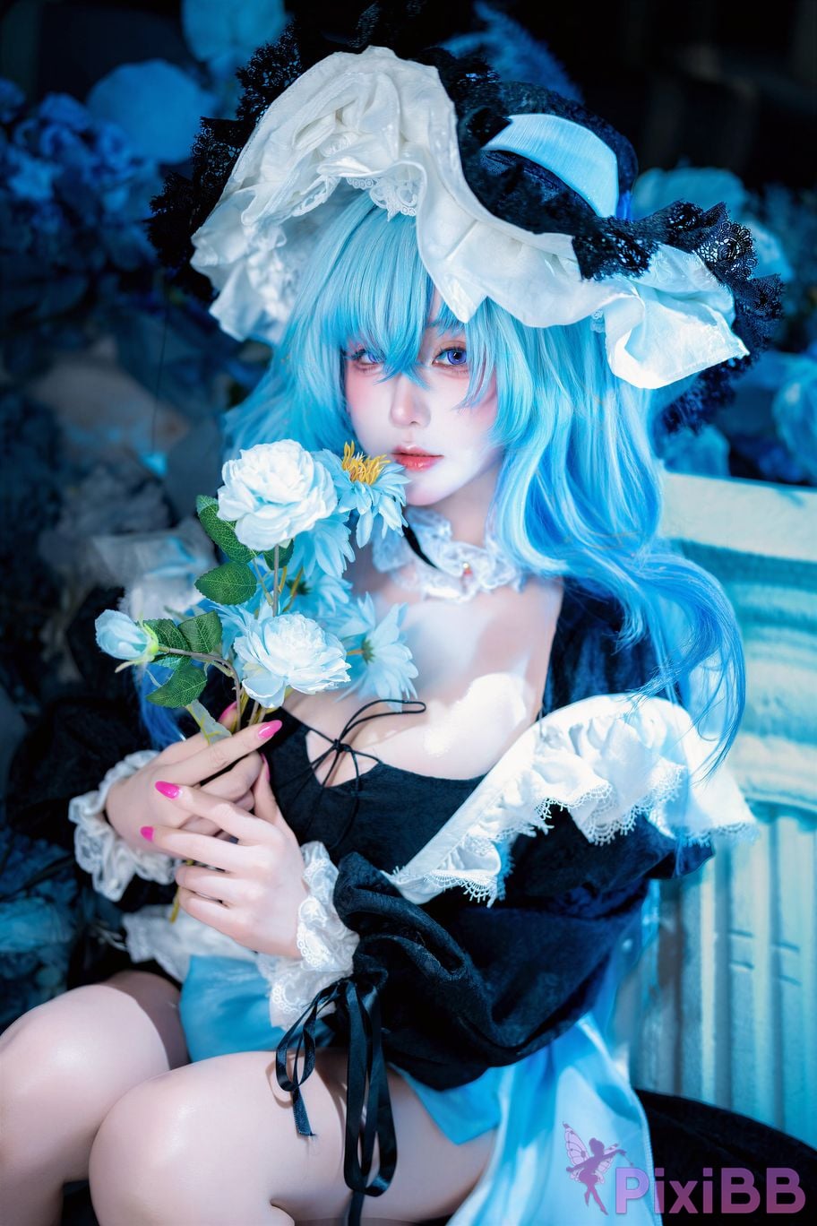 Cosplayer Last night 787 Ming Chao Shorekeeper Maid PixiBB.COM 013