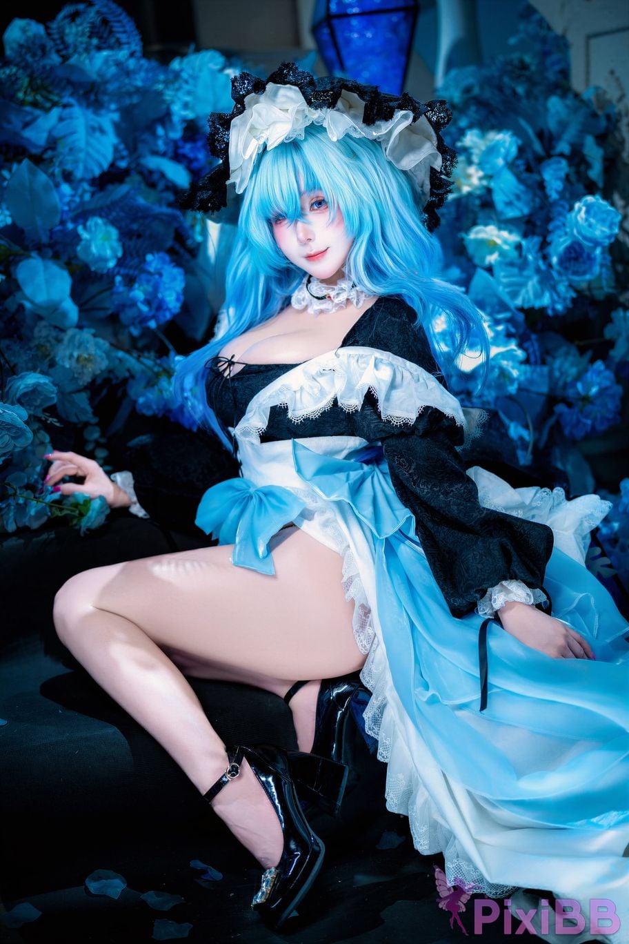 Cosplayer Last night 787 Ming Chao Shorekeeper Maid PixiBB.COM 017