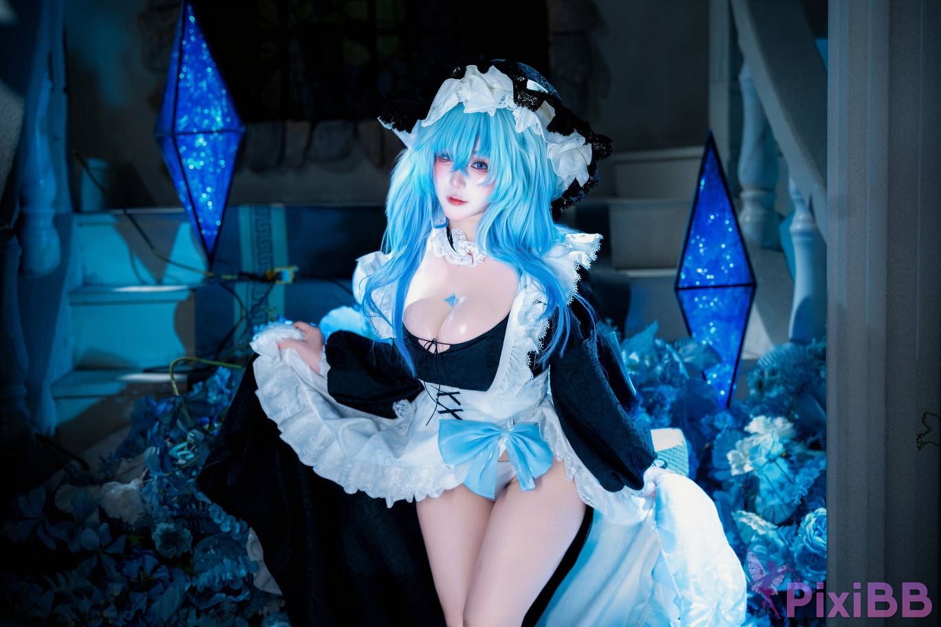 Cosplayer Last night 787 Ming Chao Shorekeeper Maid PixiBB.COM 018
