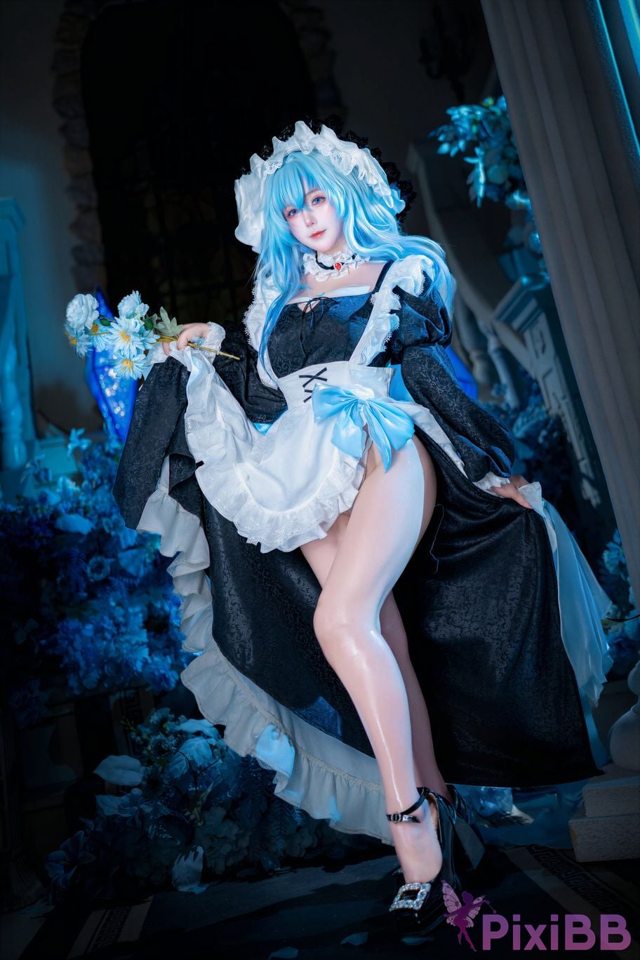 Cosplayer Last night 787 Ming Chao Shorekeeper Maid PixiBB.COM 020