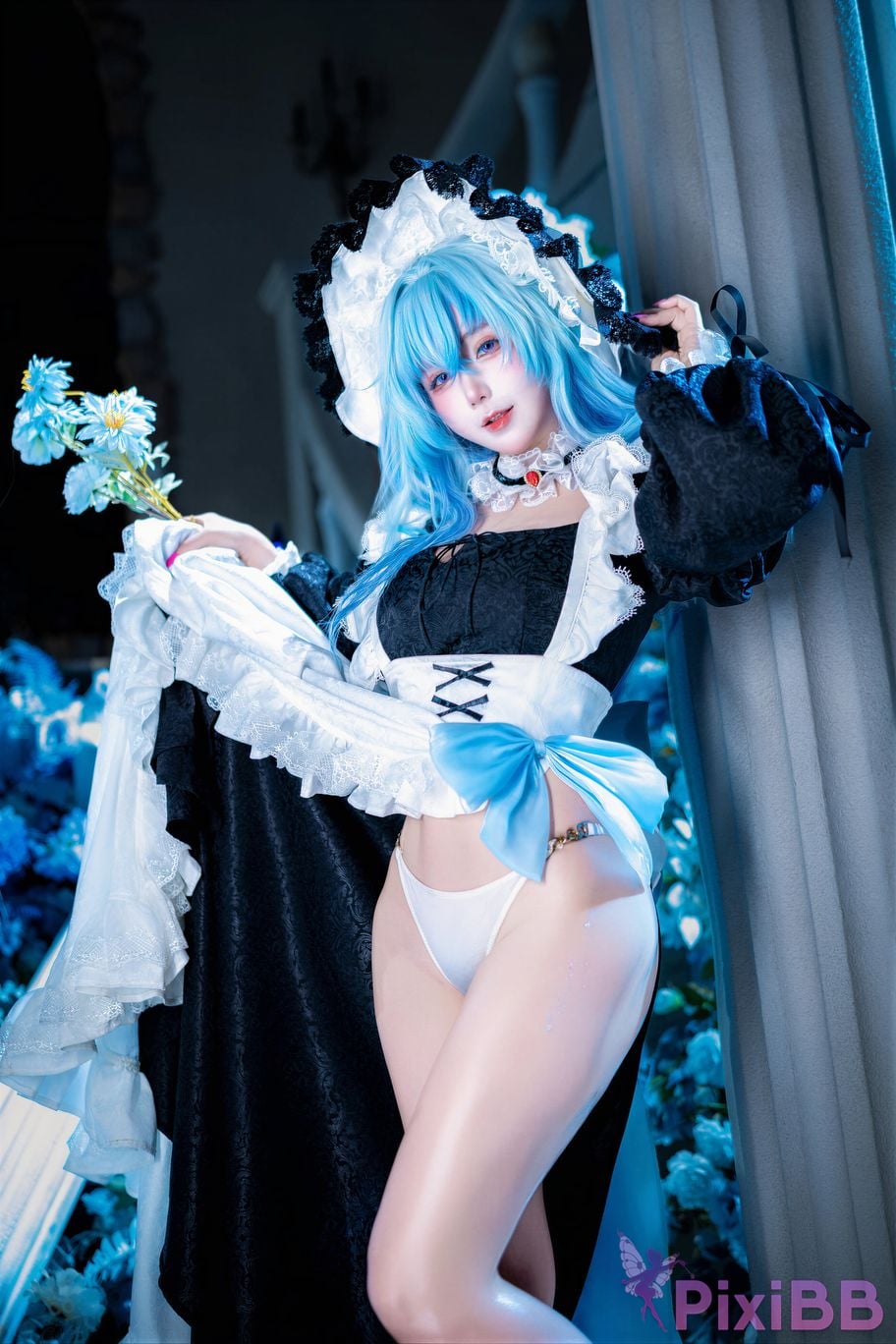Cosplayer Last night 787 Ming Chao Shorekeeper Maid PixiBB.COM 022