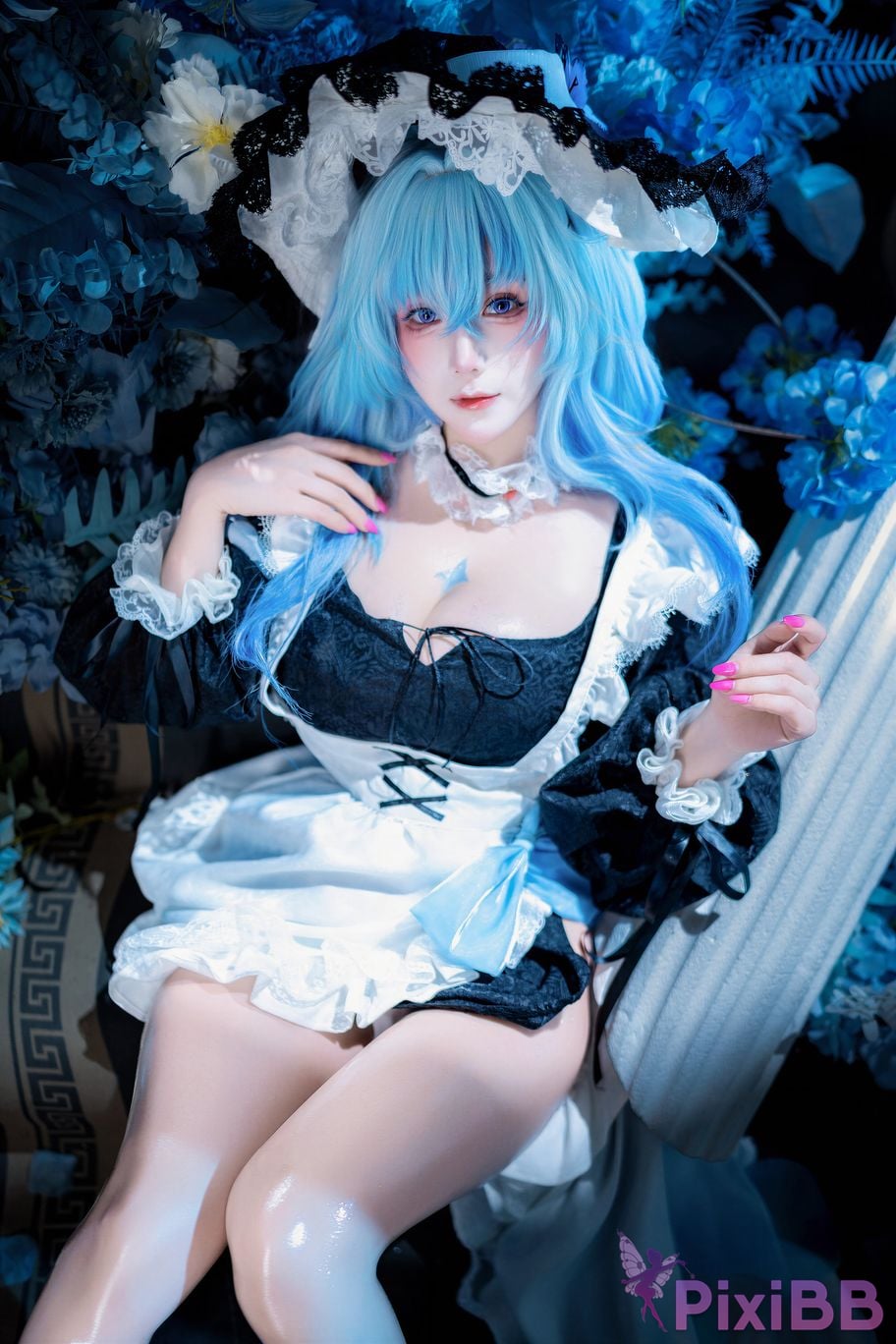 Cosplayer Last night 787 Ming Chao Shorekeeper Maid PixiBB.COM 023