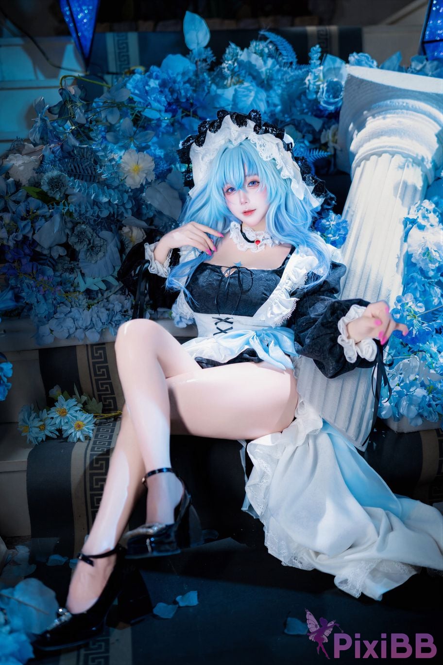 Cosplayer Last night 787 Ming Chao Shorekeeper Maid PixiBB.COM 024