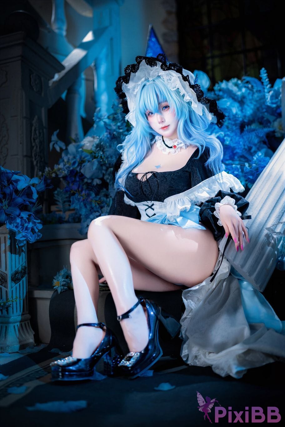 Cosplayer Last night 787 Ming Chao Shorekeeper Maid PixiBB.COM 025