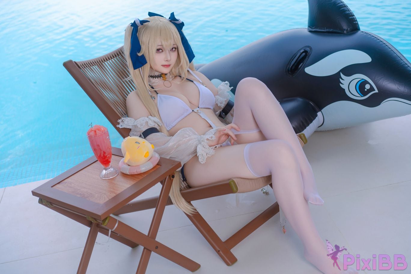 Cosplayer Island fish azur lane anchorage swimsuit skin PixiBB.COM 004