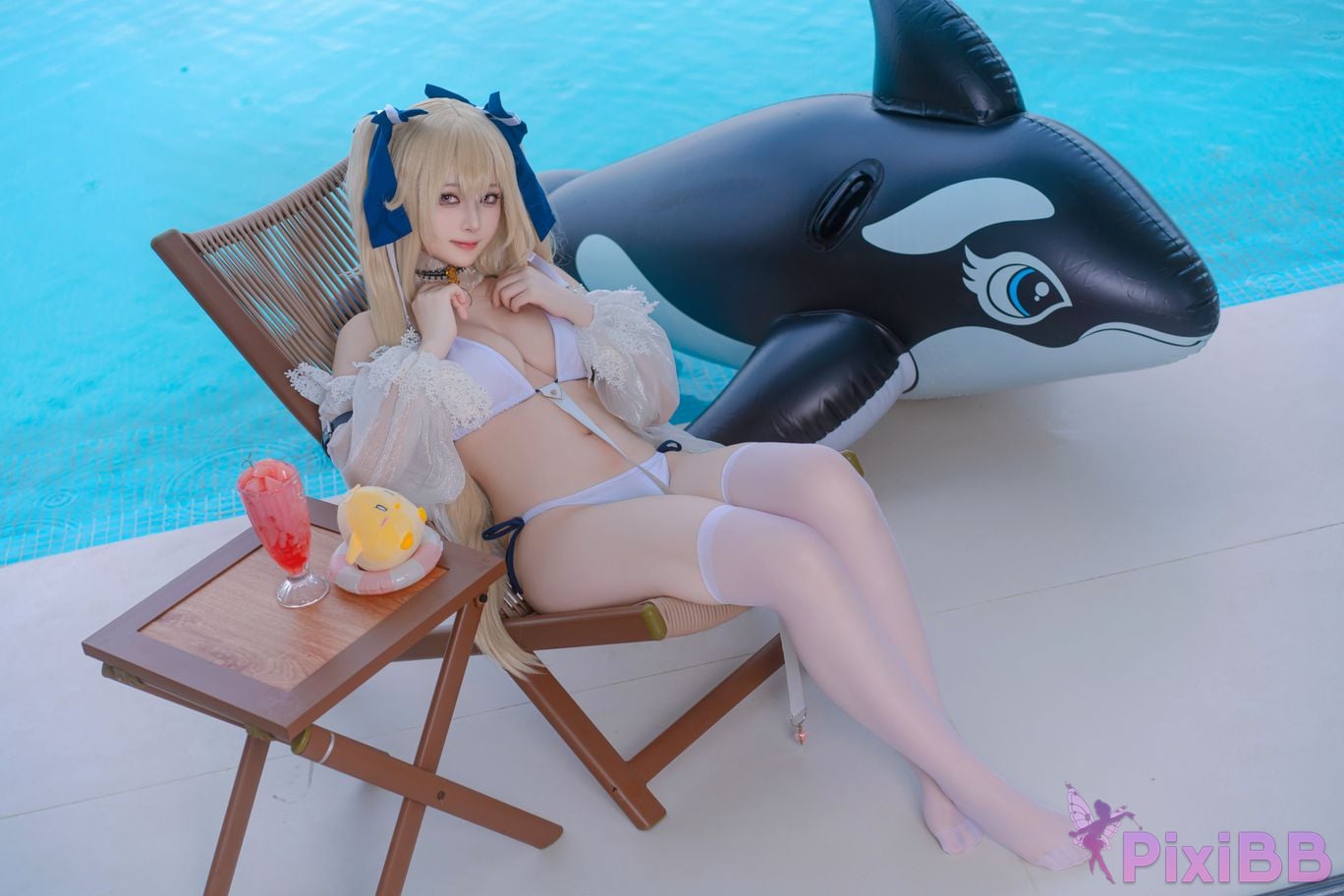 Cosplayer Island fish azur lane anchorage swimsuit skin PixiBB.COM 005
