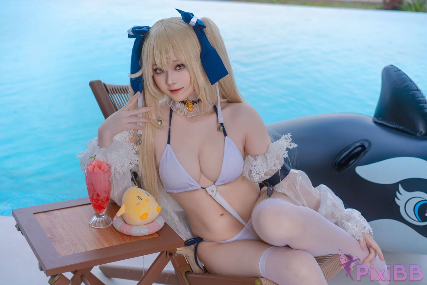 Cosplayer Island fish azur lane anchorage swimsuit skin PixiBB.COM 006