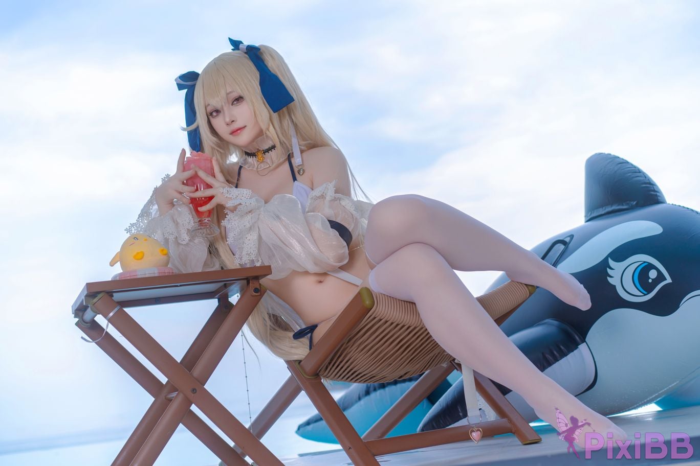 Cosplayer Island fish azur lane anchorage swimsuit skin PixiBB.COM 008