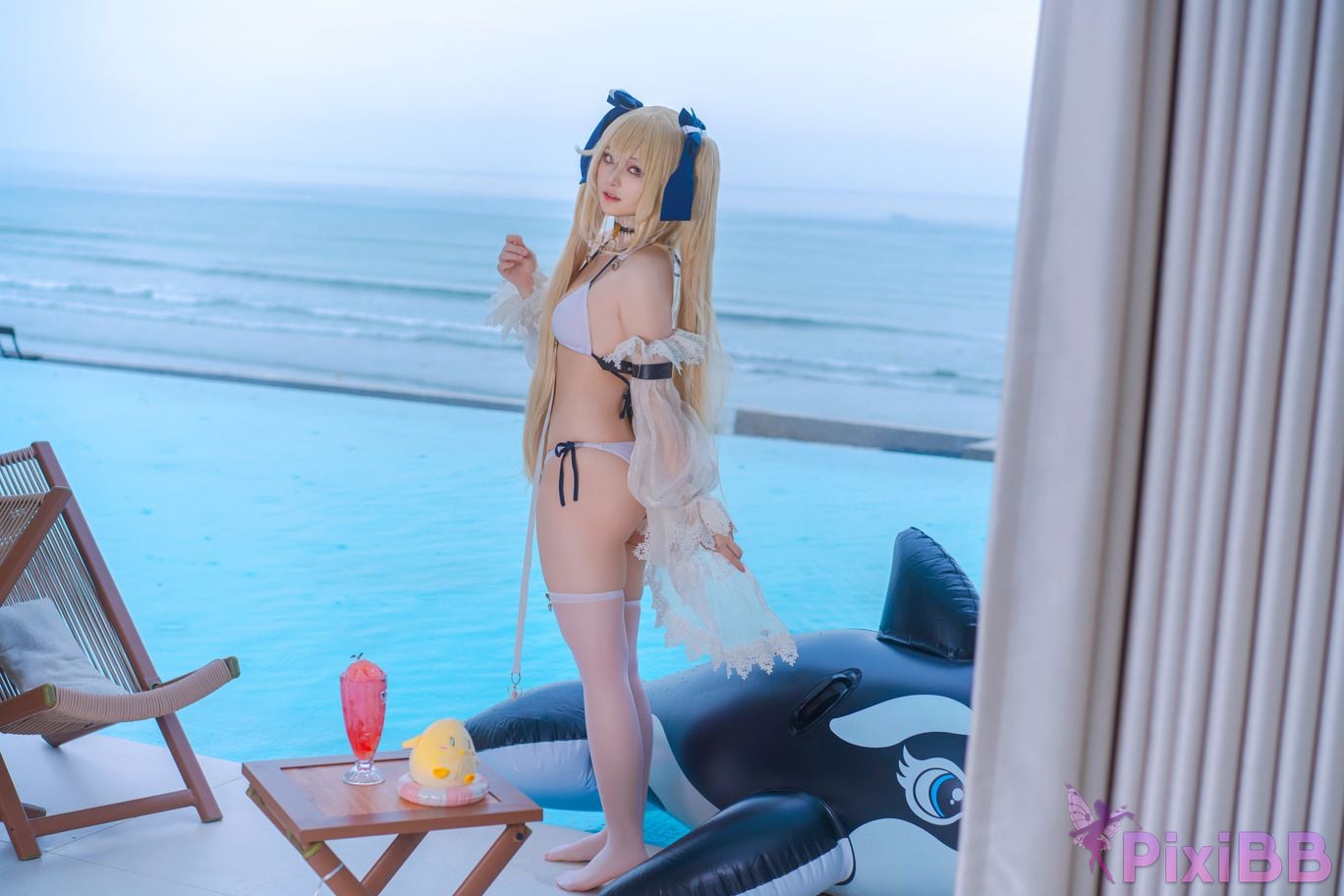 Cosplayer Island fish azur lane anchorage swimsuit skin PixiBB.COM 010