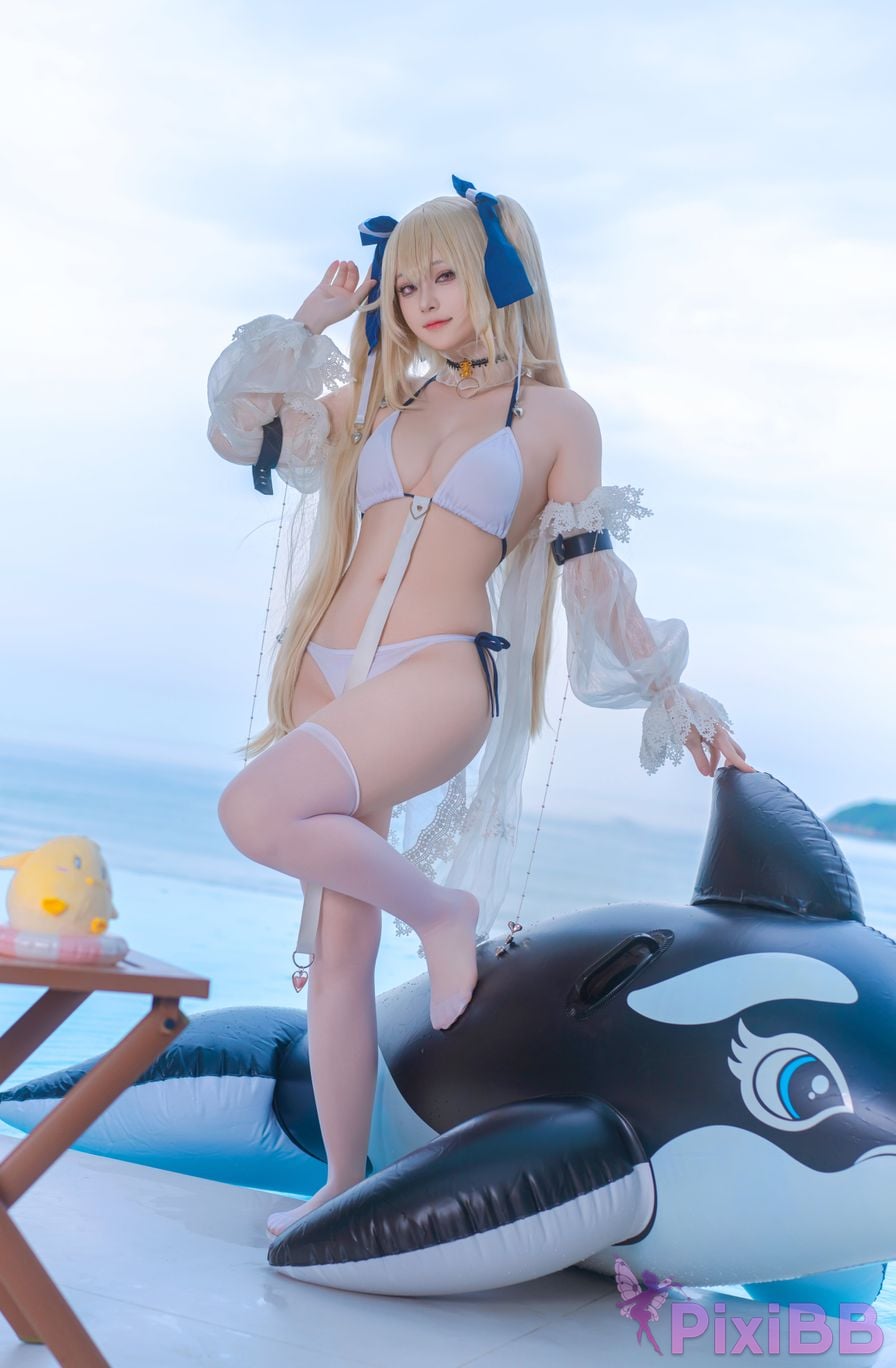 Cosplayer Island fish azur lane anchorage swimsuit skin PixiBB.COM 011