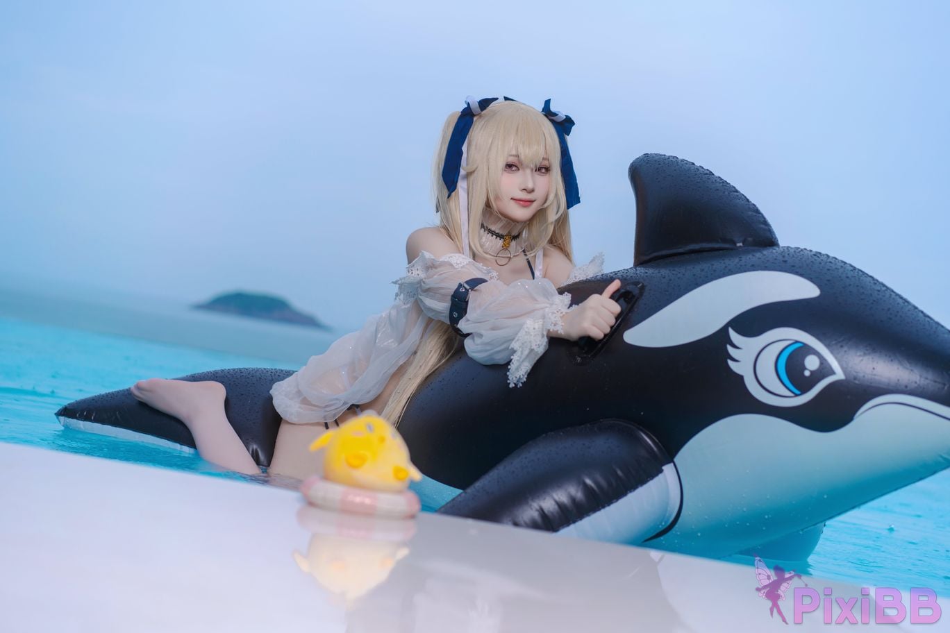 Cosplayer Island fish azur lane anchorage swimsuit skin PixiBB.COM 016