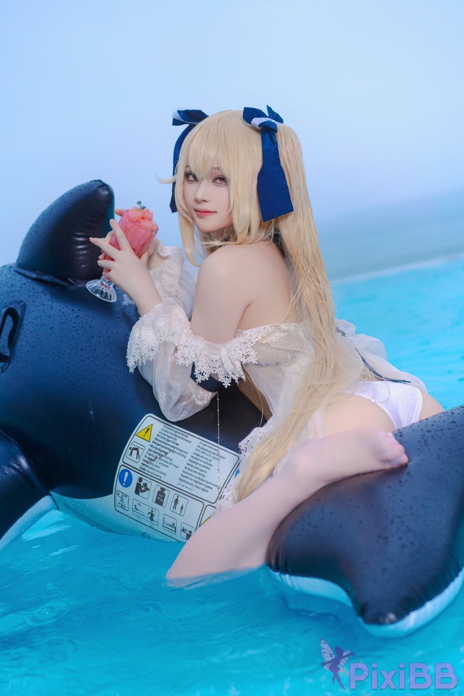 Cosplayer Island fish azur lane anchorage swimsuit skin PixiBB.COM 018