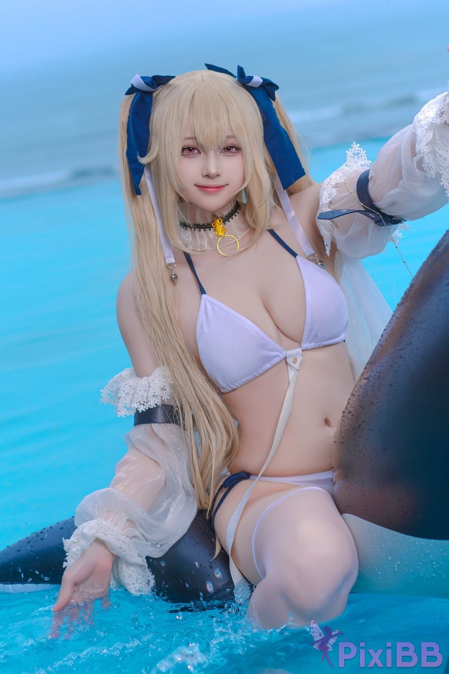Cosplayer Island fish azur lane anchorage swimsuit skin PixiBB.COM 019
