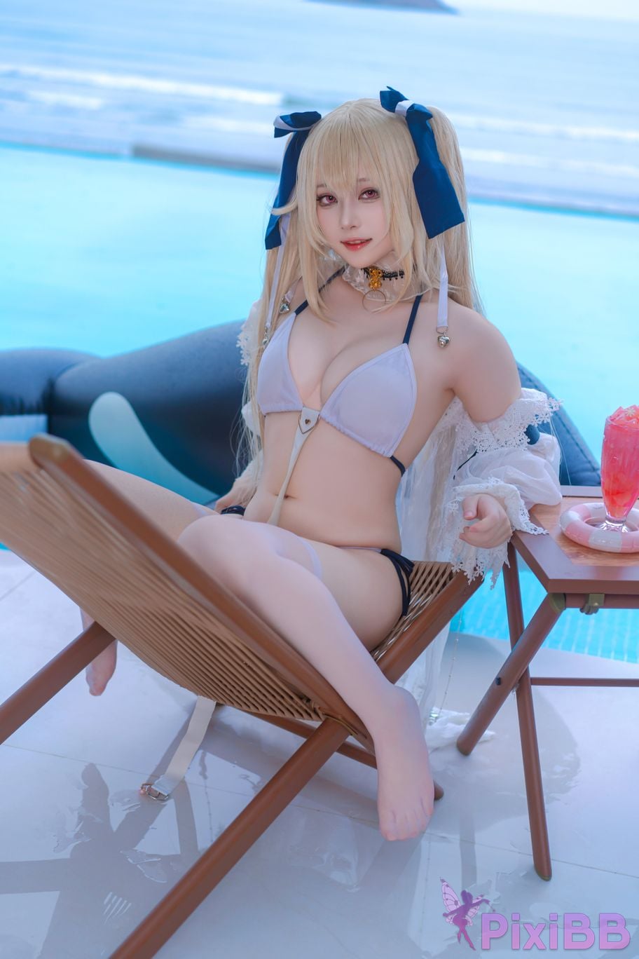 Cosplayer Island fish azur lane anchorage swimsuit skin PixiBB.COM 023