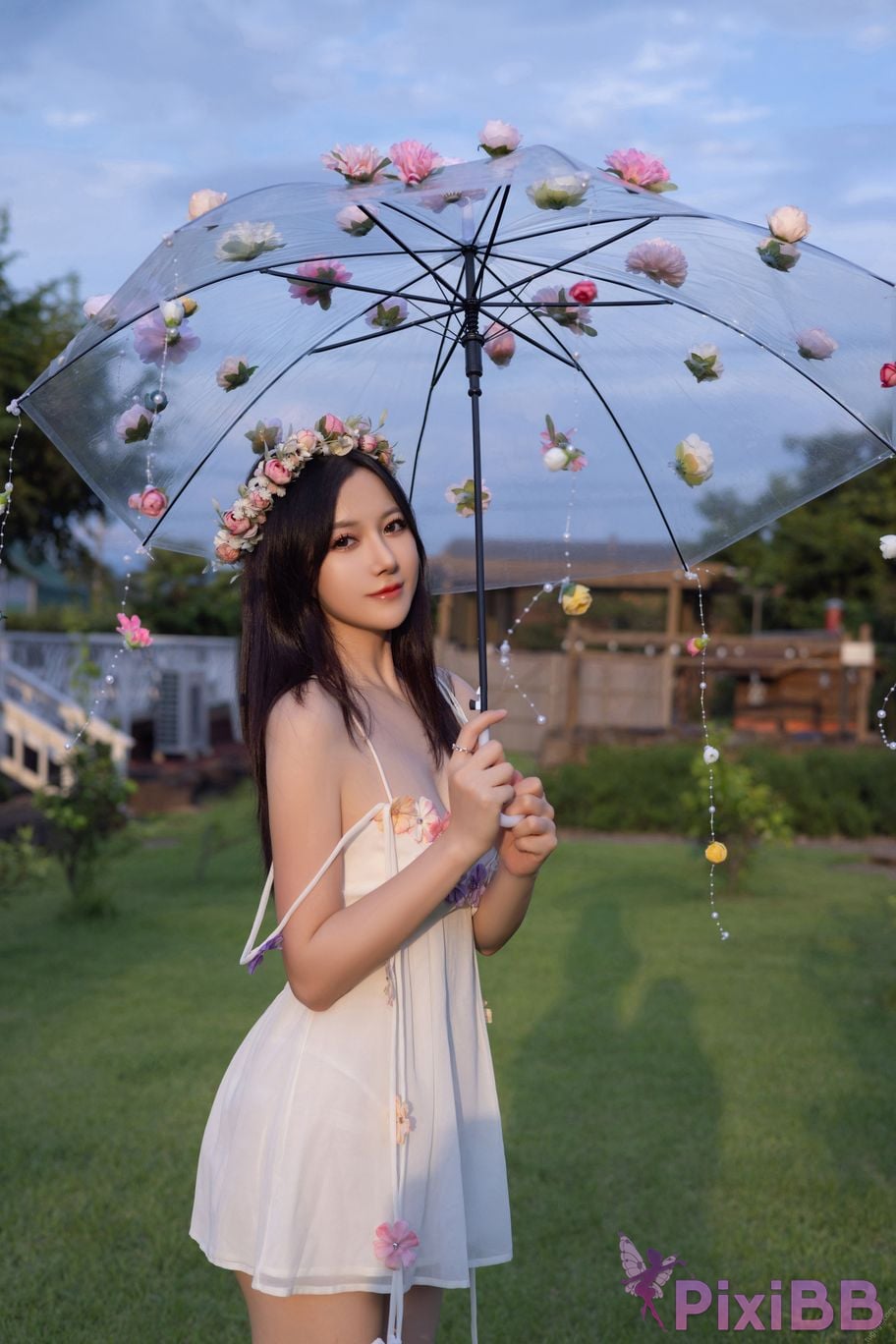 No watermark for in app purchases caviar Fish XIUREN Model flower umbrella PixiBB.COM 074