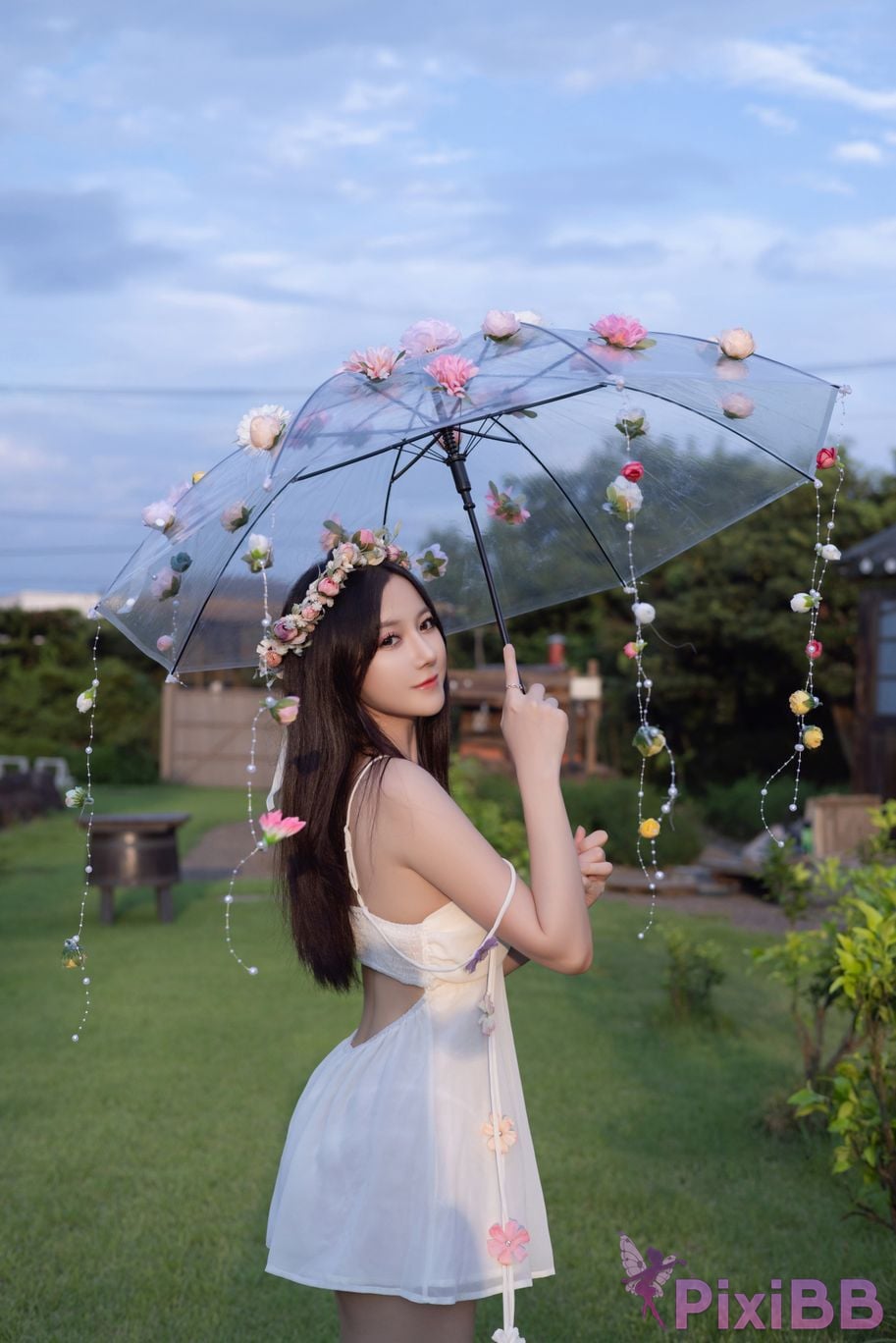 No watermark for in app purchases caviar Fish XIUREN Model flower umbrella PixiBB.COM 075