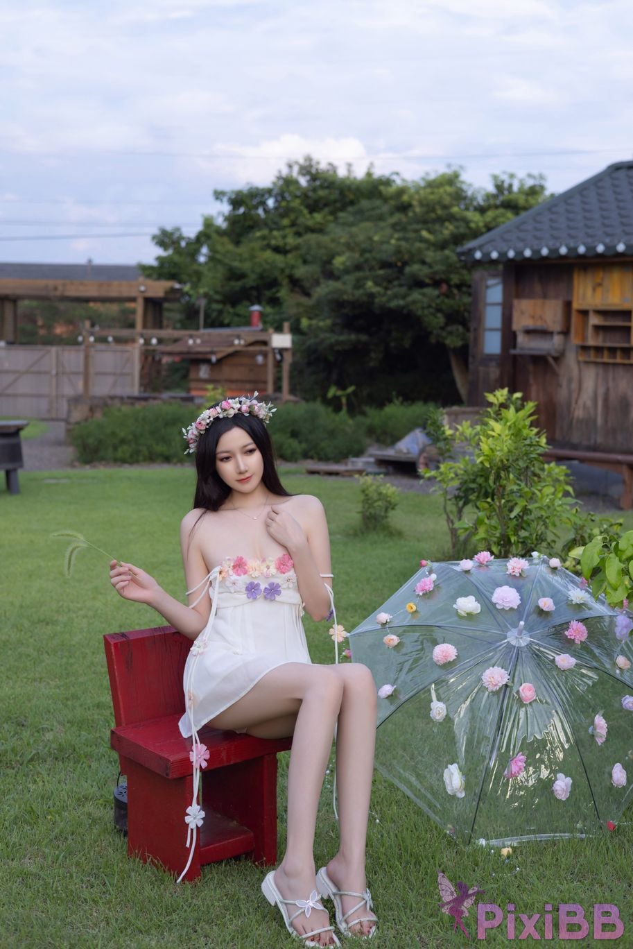 No watermark for in app purchases caviar Fish XIUREN Model flower umbrella PixiBB.COM 083