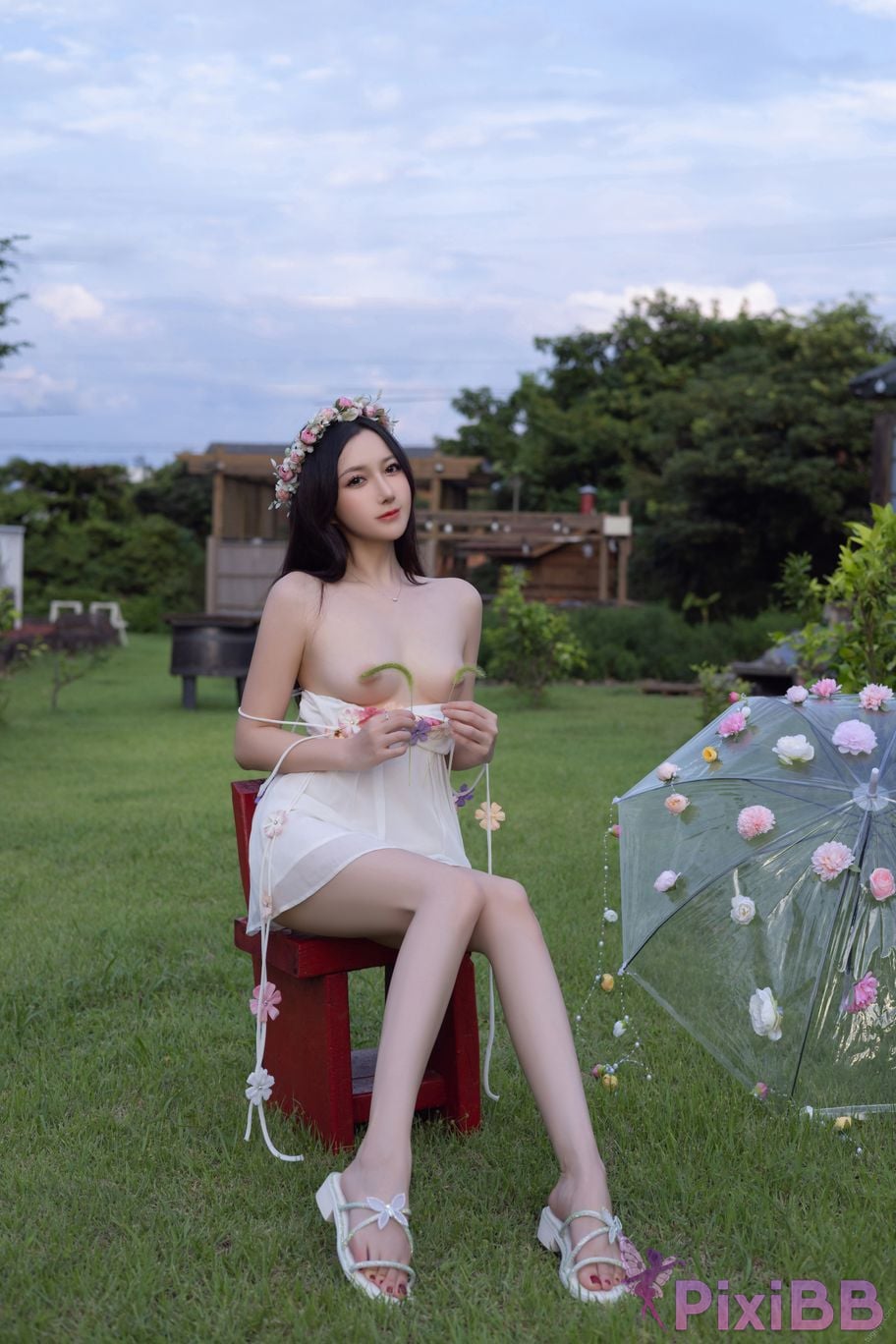 No watermark for in app purchases caviar Fish XIUREN Model flower umbrella PixiBB.COM 085