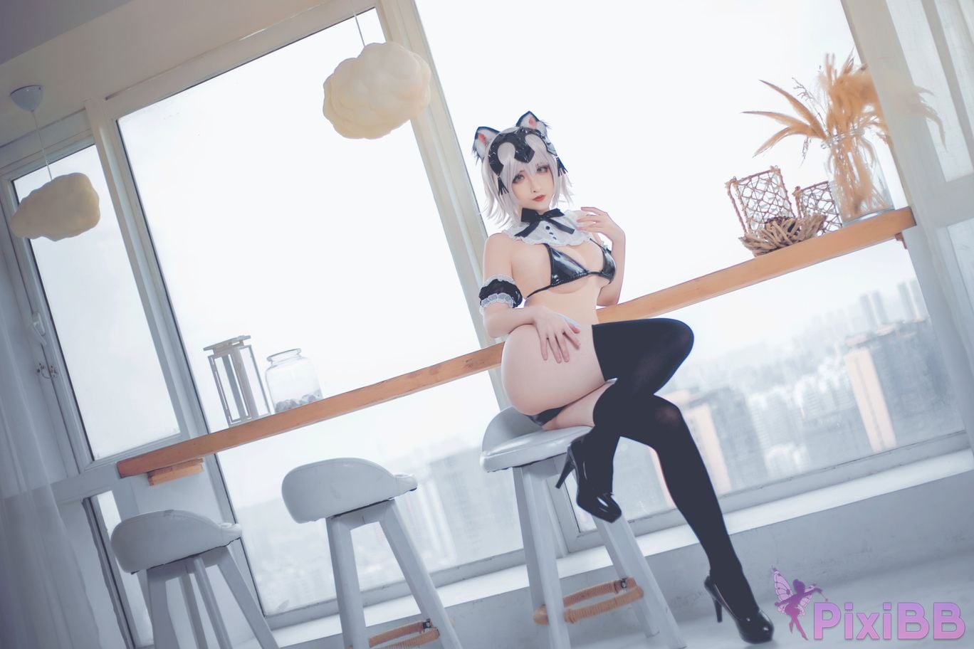 Cosplayer rioko Liangliangzi FGO Black Joan of Arc PixiBB.COM 001