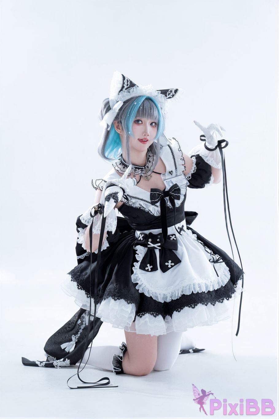 Cosplayer Noodle Fairy azur lane Cheshire fan maid PixiBB.COM 002