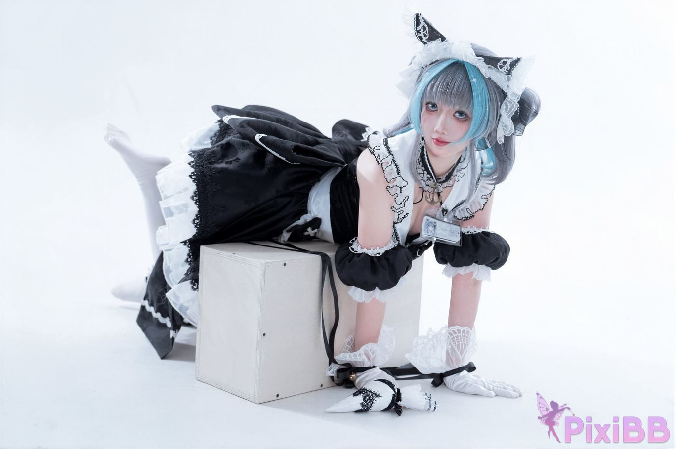 Cosplayer Noodle Fairy azur lane Cheshire fan maid PixiBB.COM 003