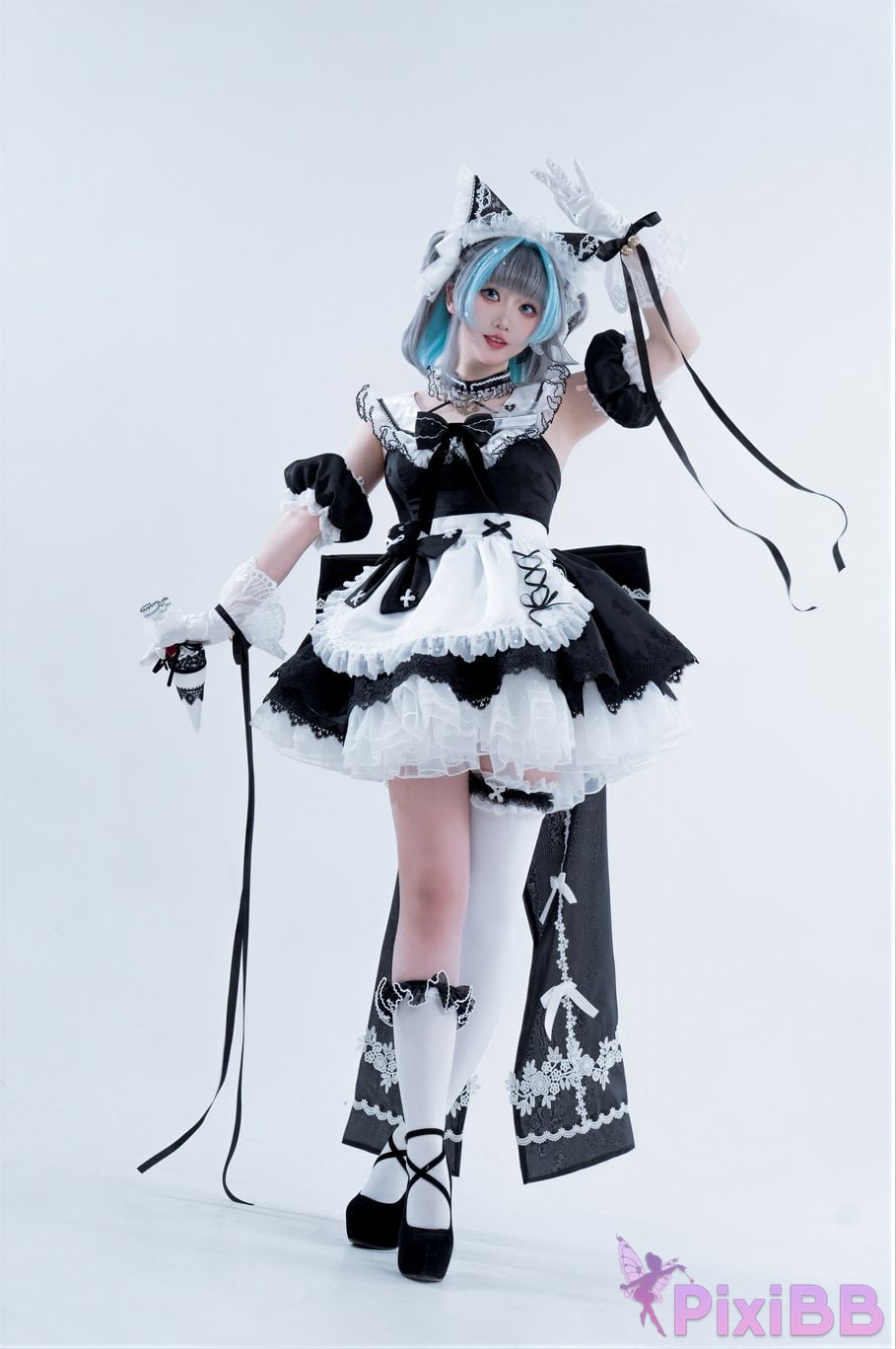 Cosplayer Noodle Fairy azur lane Cheshire fan maid PixiBB.COM 004