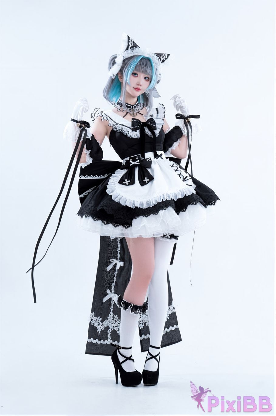 Cosplayer Noodle Fairy azur lane Cheshire fan maid PixiBB.COM 007